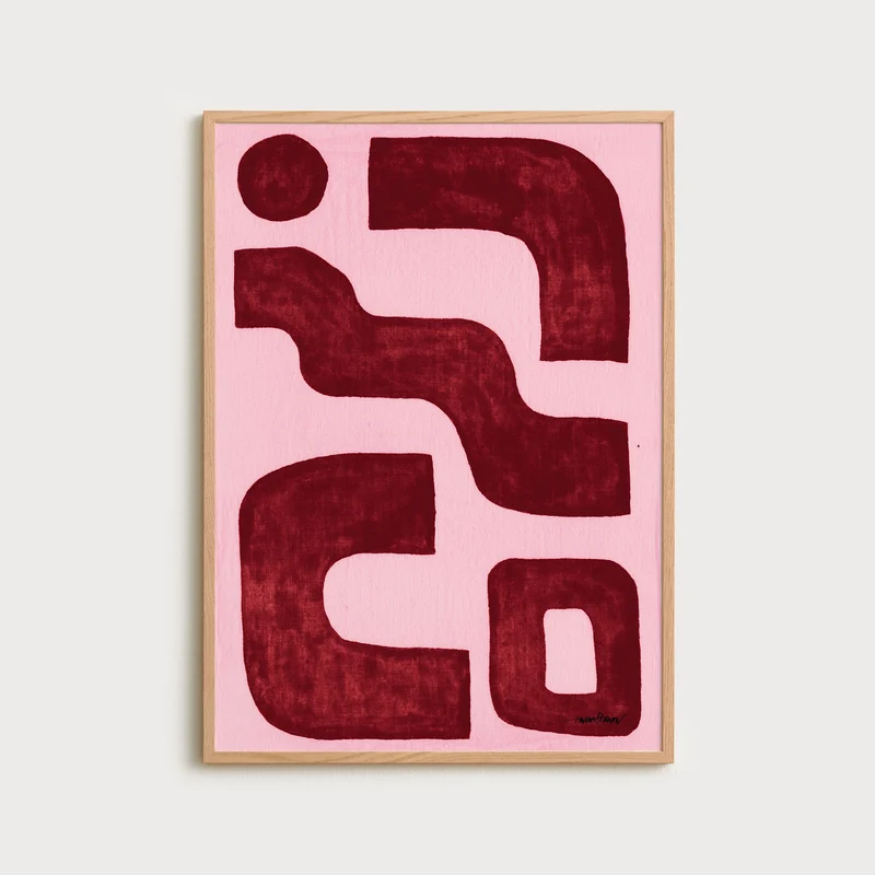 Linen burgundy