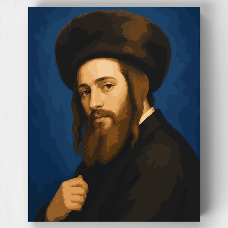Rabbi Nachman Portrait - Paint by Numbers Kit