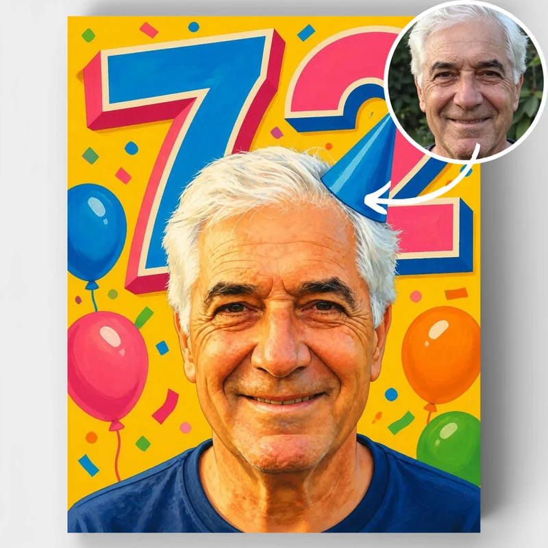 Pop Art Birthday Number - Custom Paint by Numbers Kit