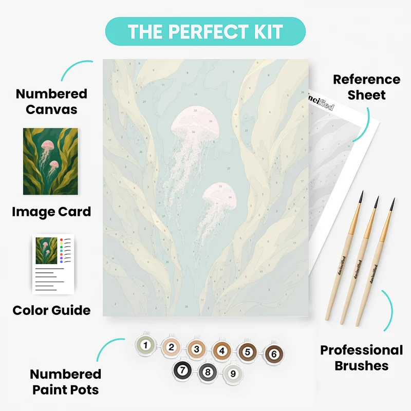 Jellyfish Nursery Drift - Paint by Numbers Kit