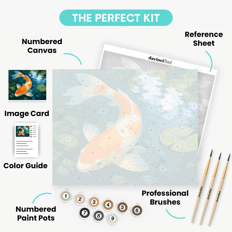 Crescent Koi Pond - Paint by Numbers Kit