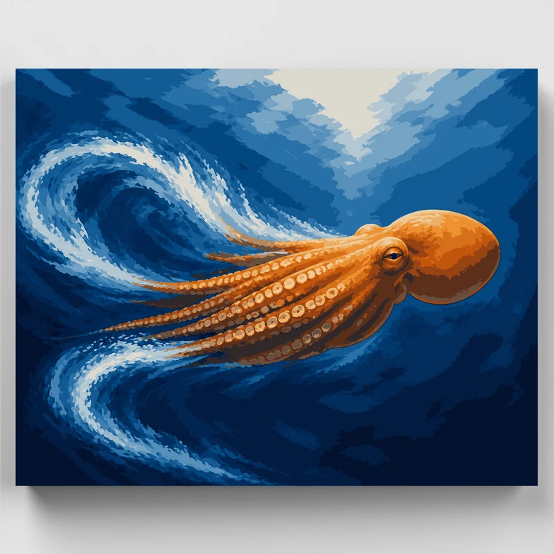 Octopus Jet Stream - Paint by Numbers Kit