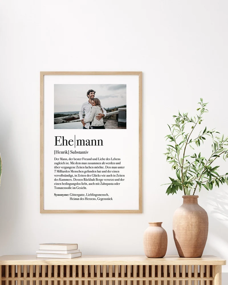 Definition Ehemann - Foto-Poster