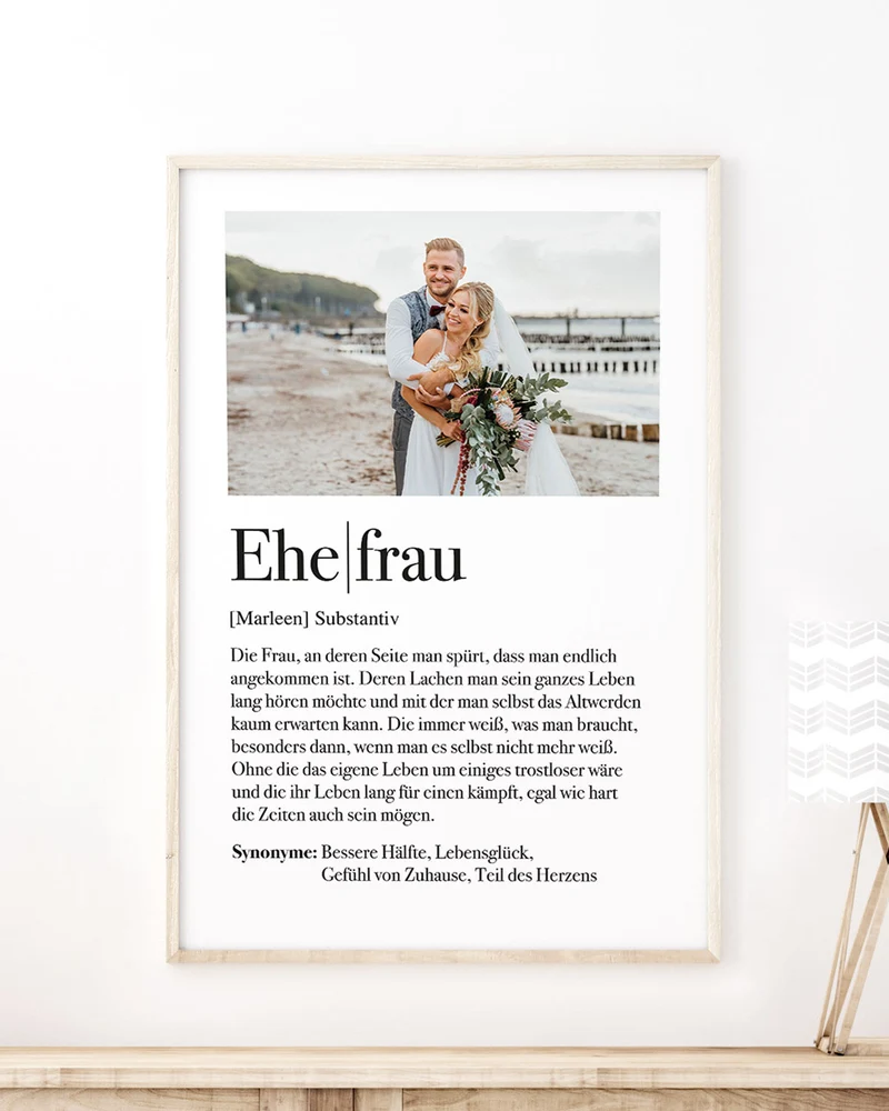 Definition Ehefrau - Foto-Poster