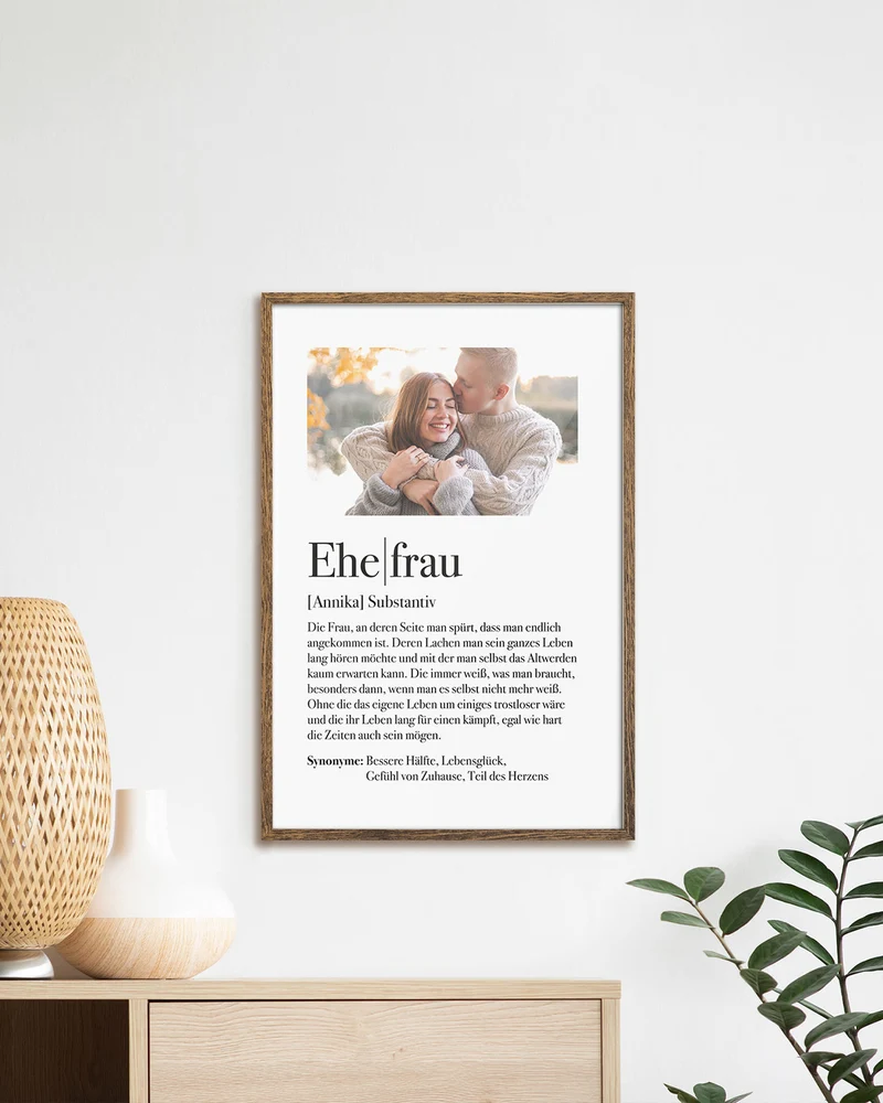 Definition Ehefrau - Foto-Poster
