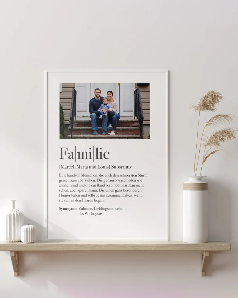 Definition Familie - Foto-Poster