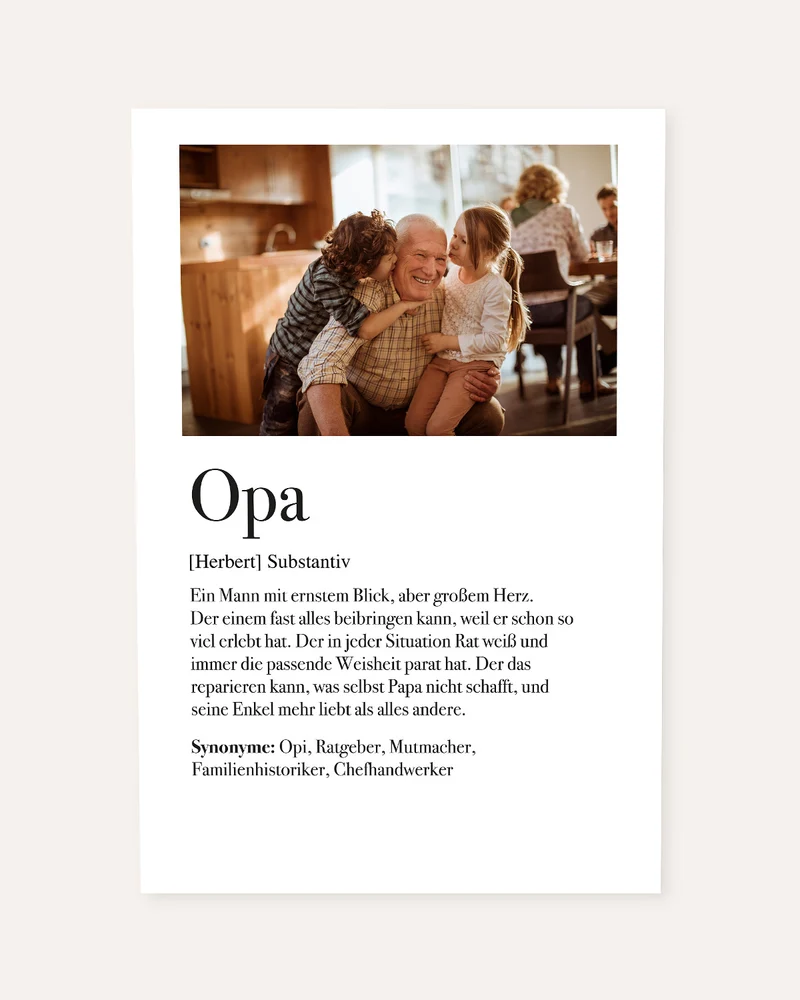 Definition Opa - Foto-Poster