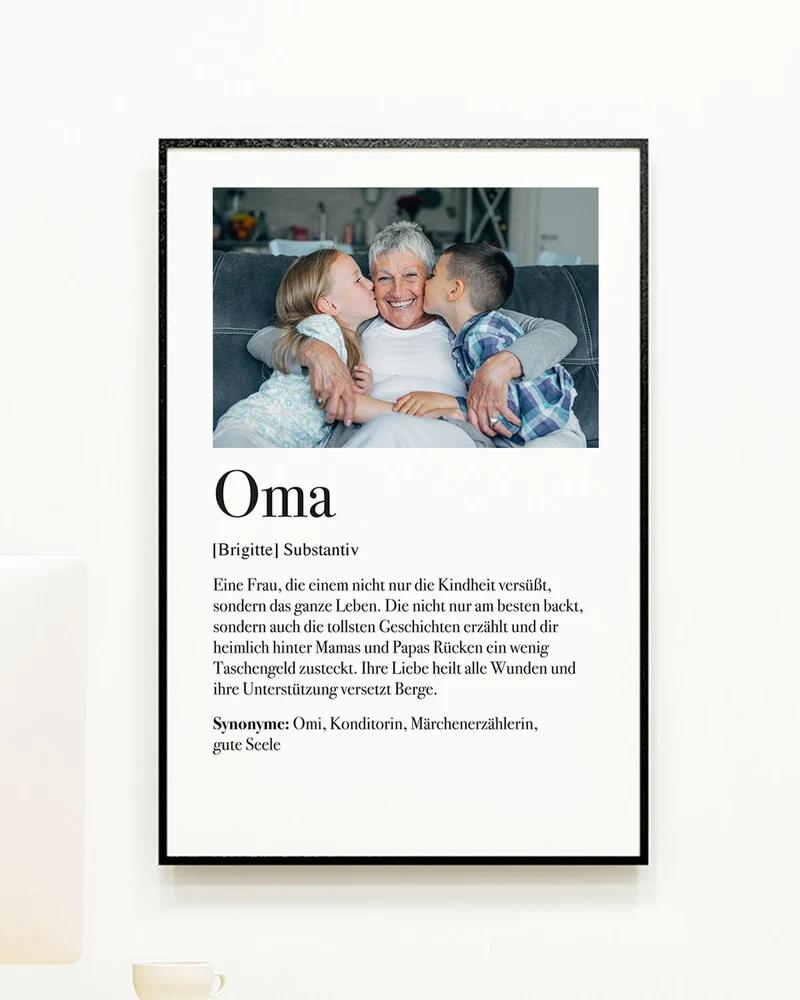 Definition Oma - Foto-Poster