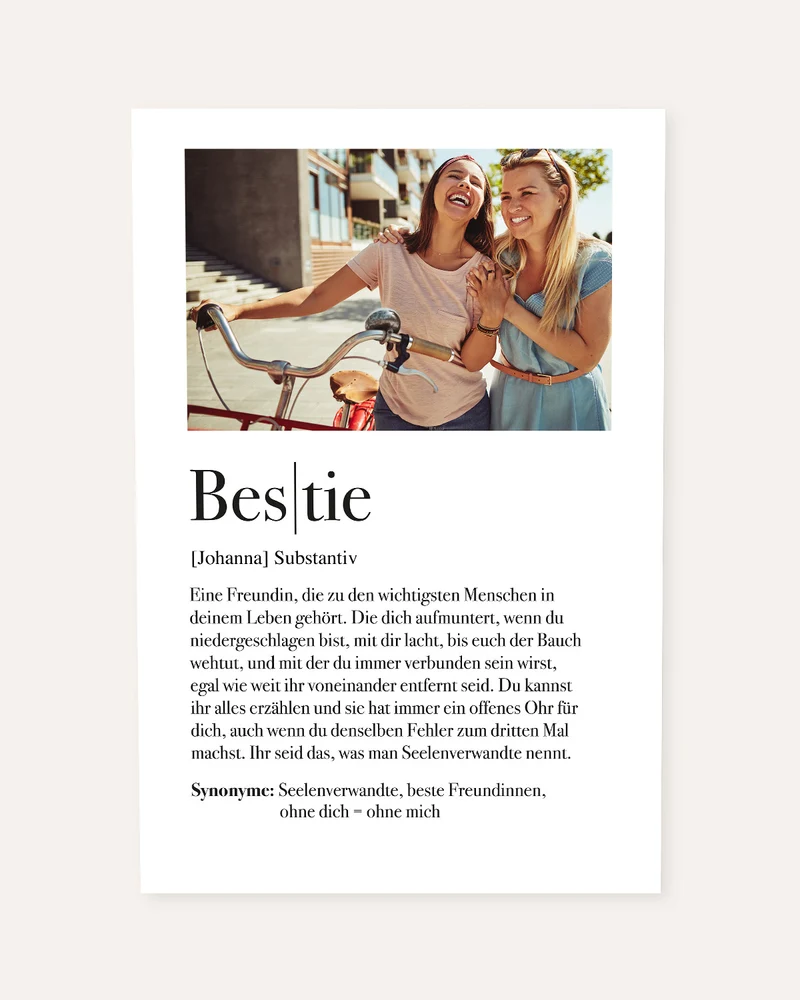 Definition Bestie - Foto-Poster