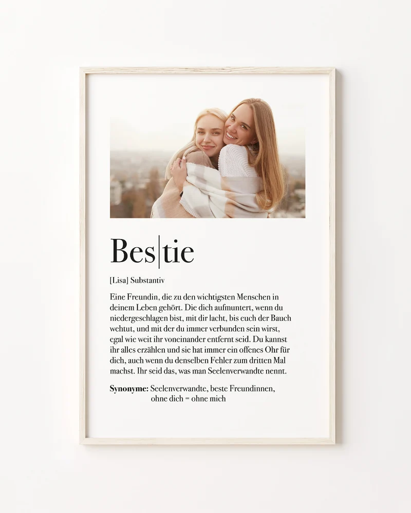 Definition Bestie - Foto-Poster