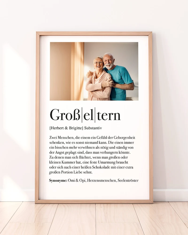 Definition Großeltern - Foto-Poster