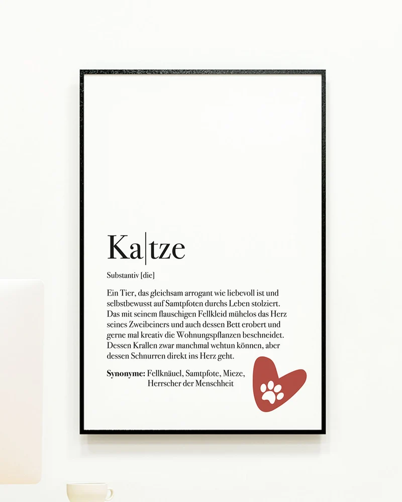 Definition Katze - Foto-Poster