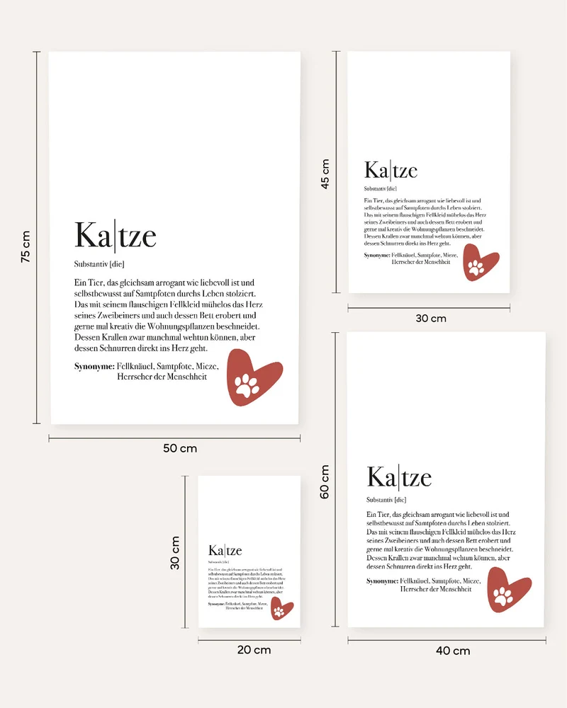 Definition Katze - Foto-Poster