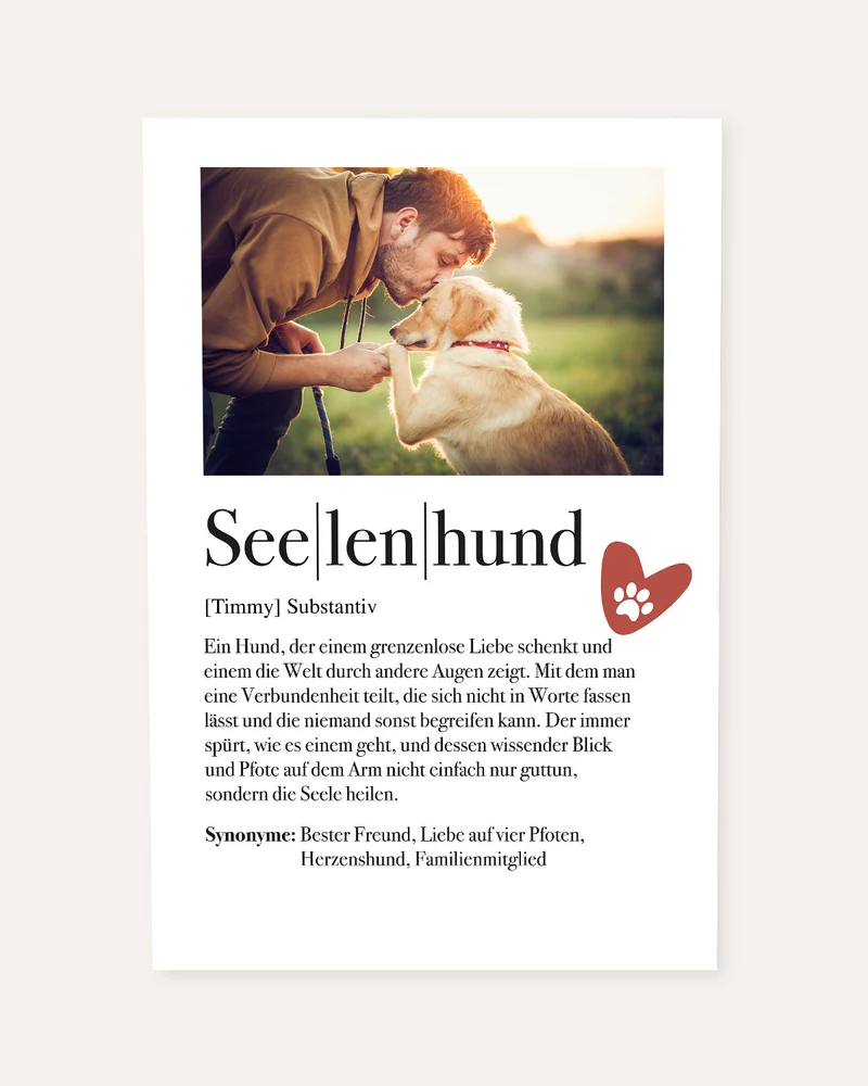 Definition Seelenhund - Foto-Poster