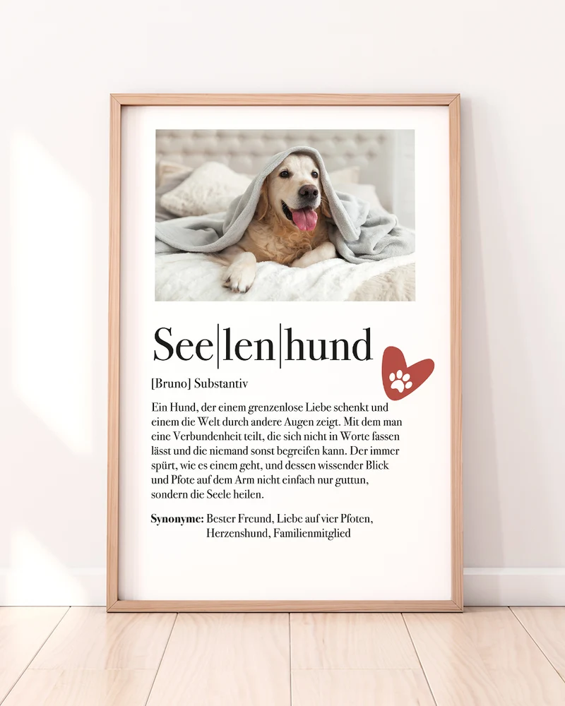 Definition Seelenhund - Foto-Poster