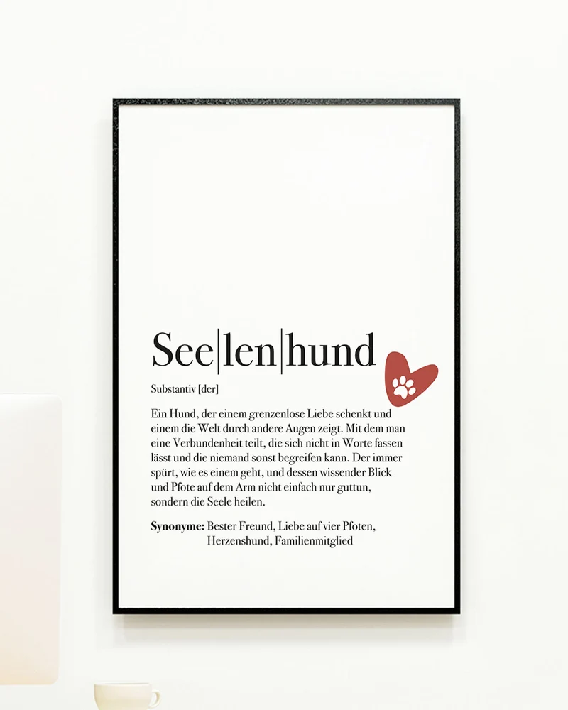 Definition Seelenhund - Foto-Poster