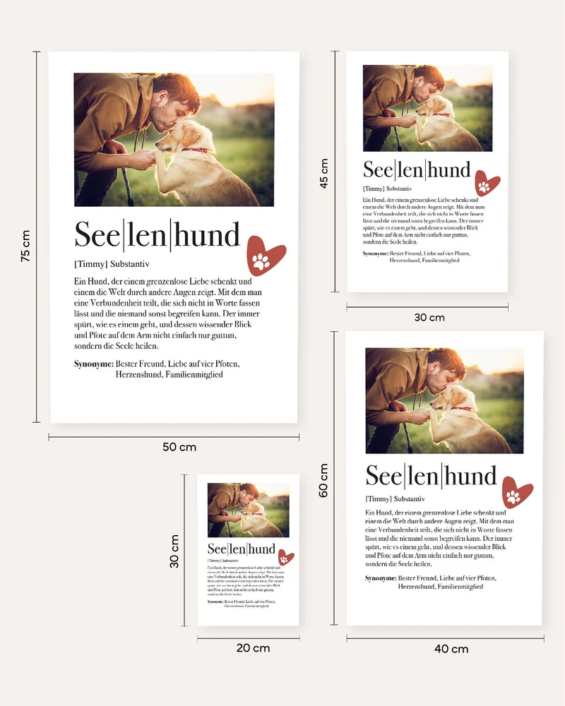 Definition Seelenhund - Foto-Poster