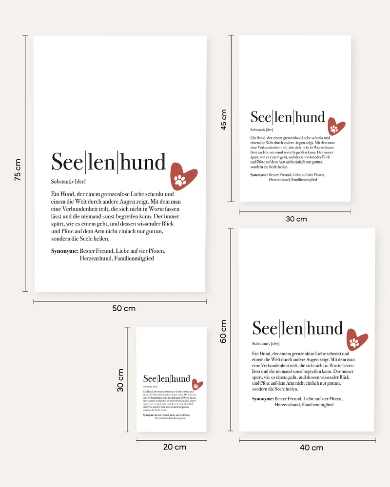 Definition Seelenhund - Foto-Poster