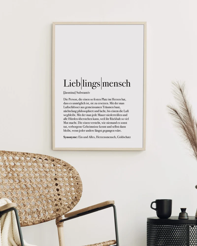 Definition Lieblingsmensch - Foto-Poster