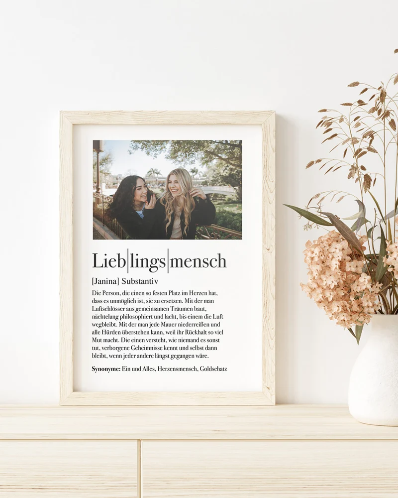 Definition Lieblingsmensch - Foto-Poster