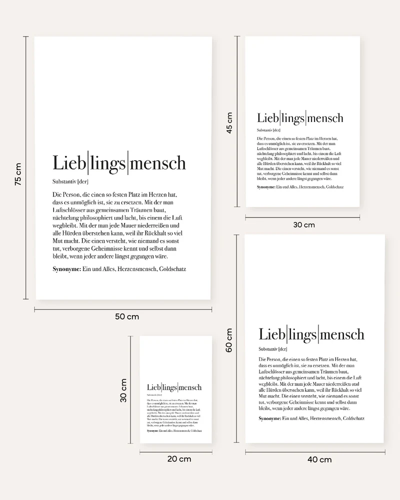 Definition Lieblingsmensch - Foto-Poster