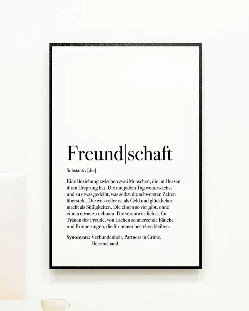 Definition Freundschaft - Foto-Poster