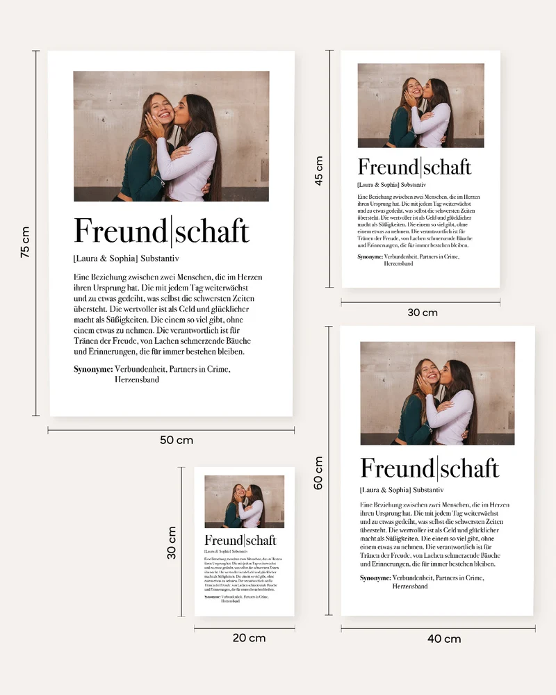 Definition Freundschaft - Foto-Poster