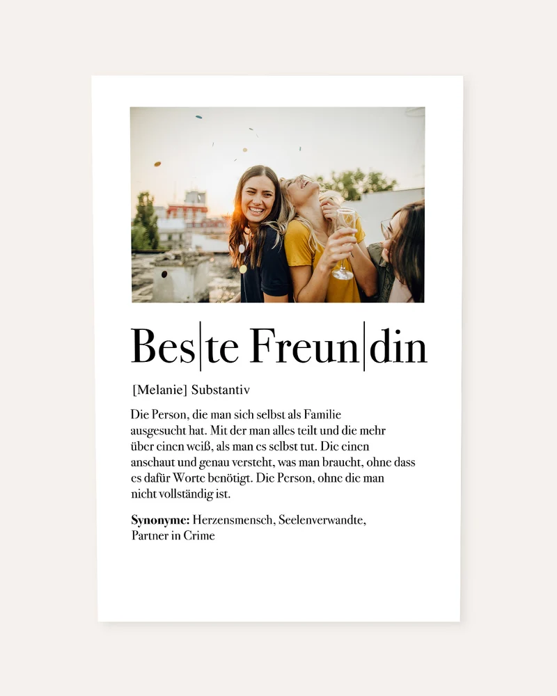 Definition Beste Freundin - Foto-Poster