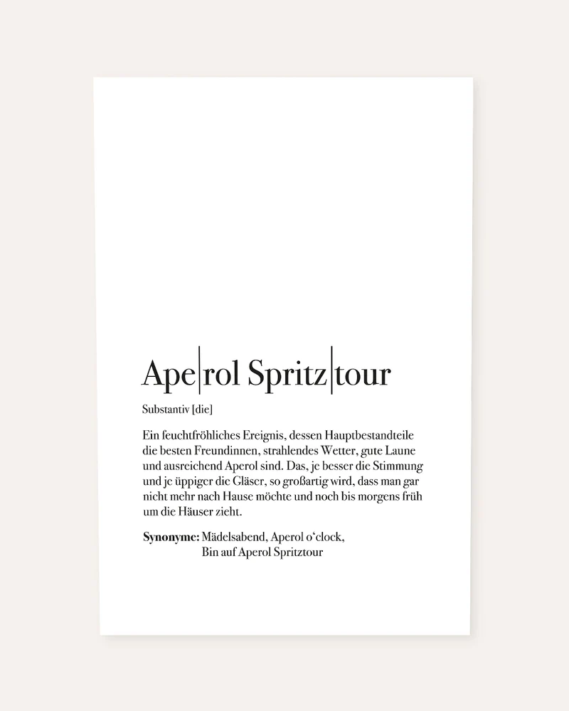 Definition Aperol Spritztour - Poster