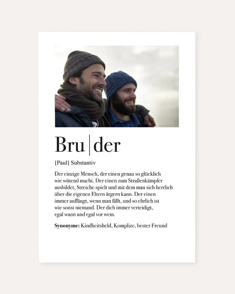Definition Bruder - Poster