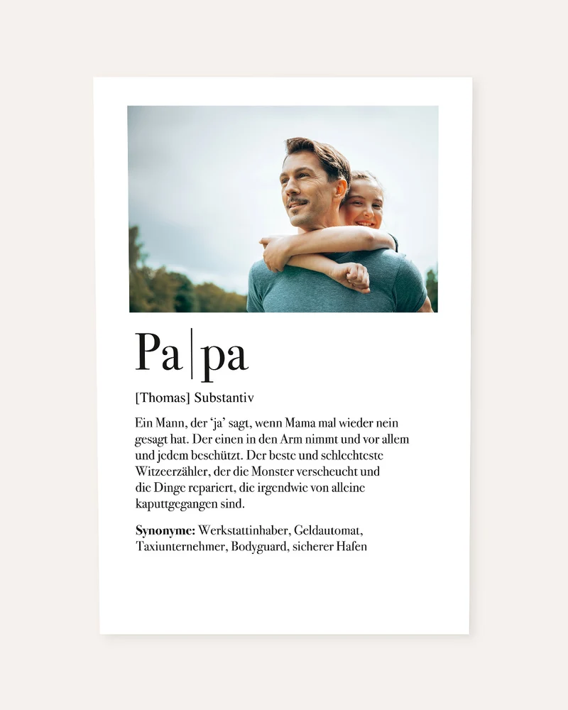 Definition Papa - Foto Poster