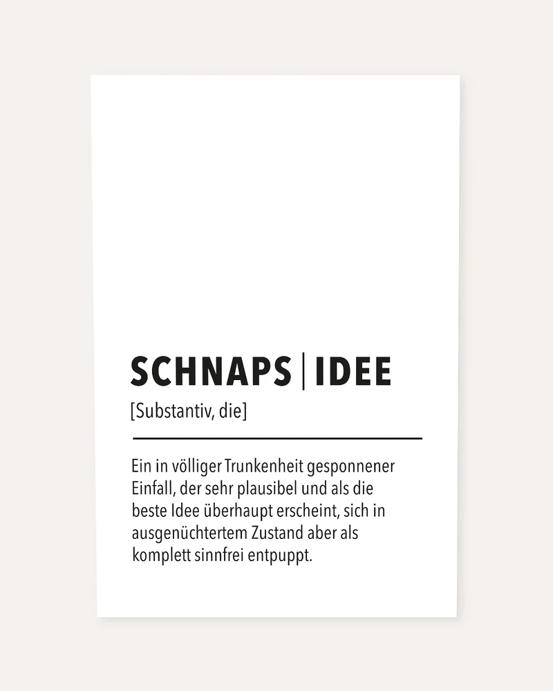 Schnapsidee - Poster