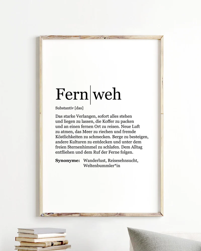 Definition Fernweh - Poster
