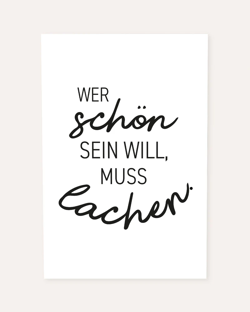 Wer schön sein will - Poster