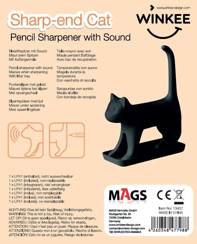 Bleistiftspitzer Katze und Hund mit Sound | Sharp end Cat/Dog