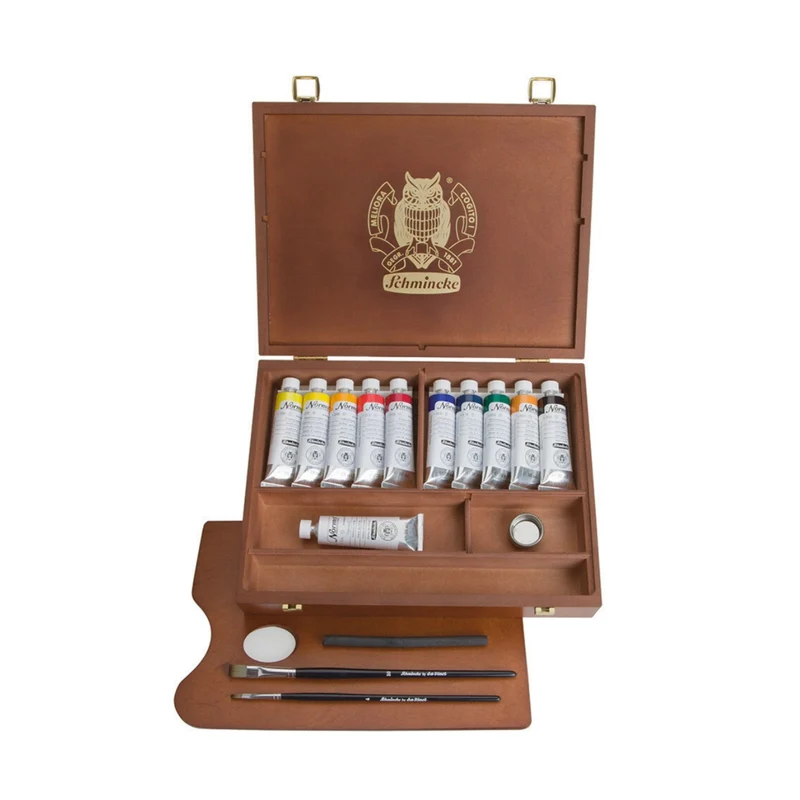 Schmincke | Norma Professional Ölfarben Holzkasten 11 x 35ml + Zubehör