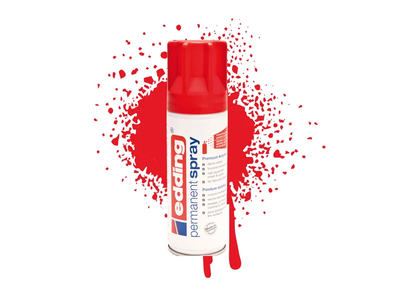 Edding 5200 | Acryllack Spray Permanent 200ml intensiv deckend & schnell trocknend für Innen & Aussen