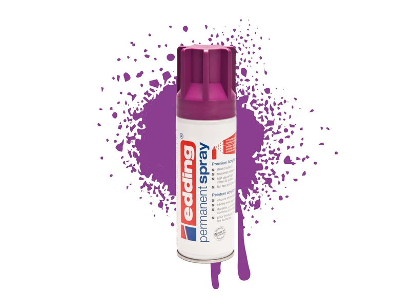 Edding 5200 | Acryllack Spray Permanent 200ml intensiv deckend & schnell trocknend für Innen & Aussen