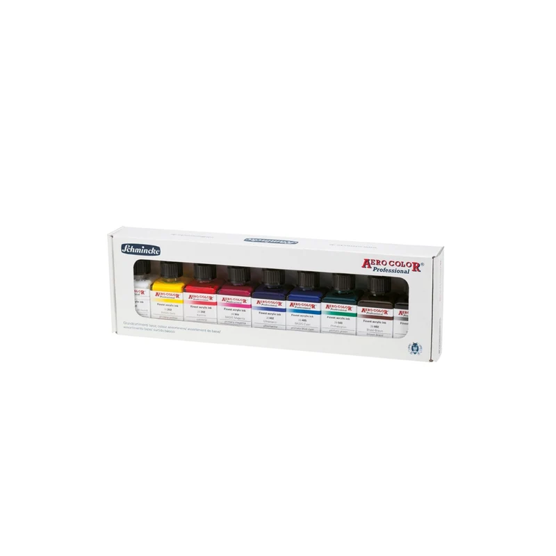 Schmincke | AERO COLOR Professional Airbrush Farbe Basic Set 9x28ml