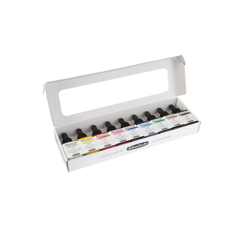 Schmincke | AERO COLOR Professional Airbrush Farbe Basic Set 9x28ml