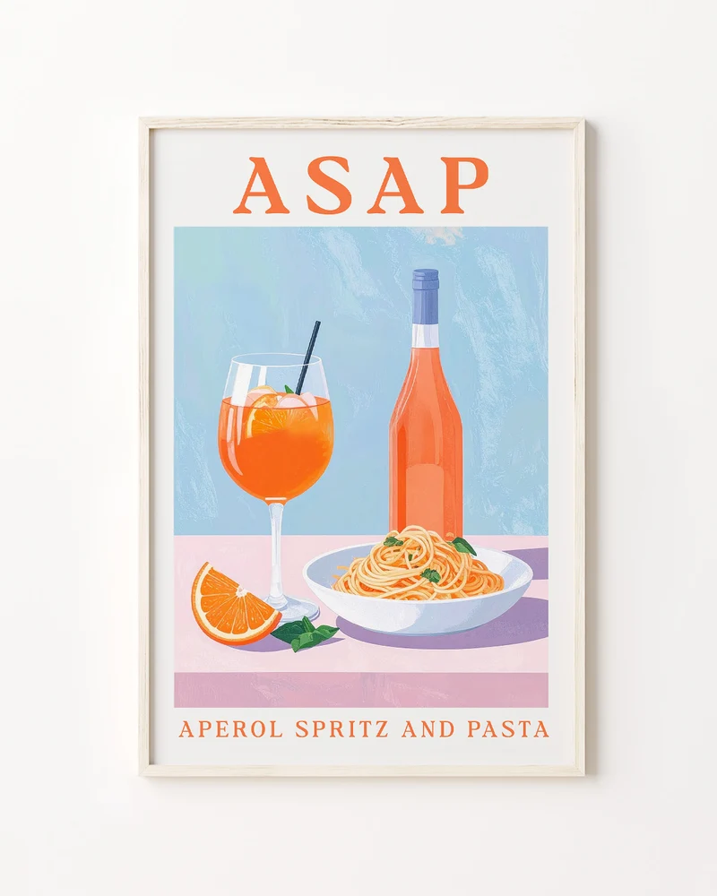 ASAP – Aperol Spritz and Pasta - Poster