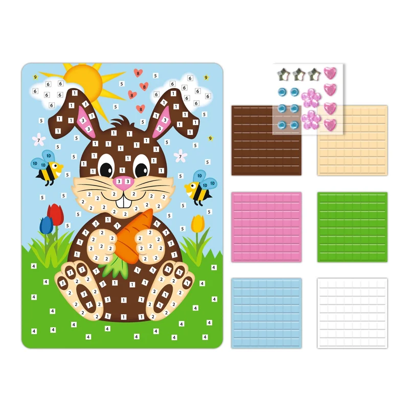 Moosgummi Mosaik "Häschen"