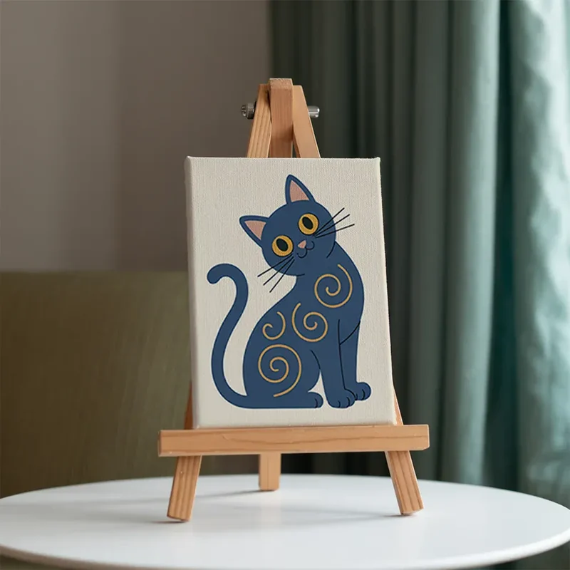Malen nach Zahlen – 6 Mini-Gemälde - Die Mod Cats-Kollektion