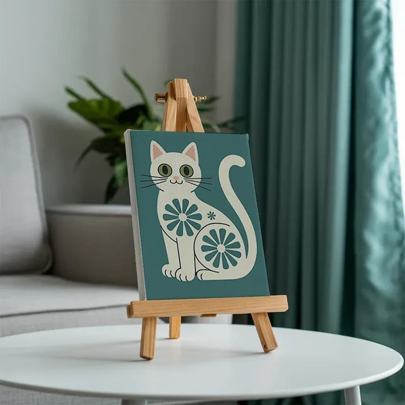 Malen nach Zahlen – 6 Mini-Gemälde - Die Mod Cats-Kollektion