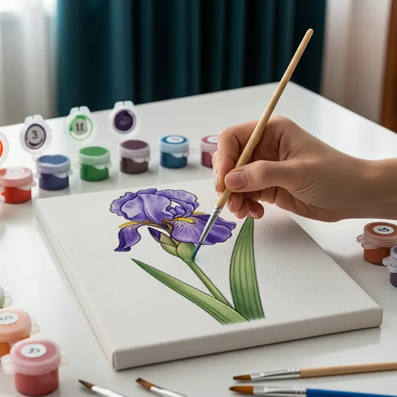 Malen nach Zahlen – 6 Mini-Gemälde - Die Sprache der Blumen