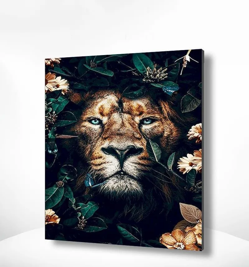 Diamond Painting Porträt eines Löwen