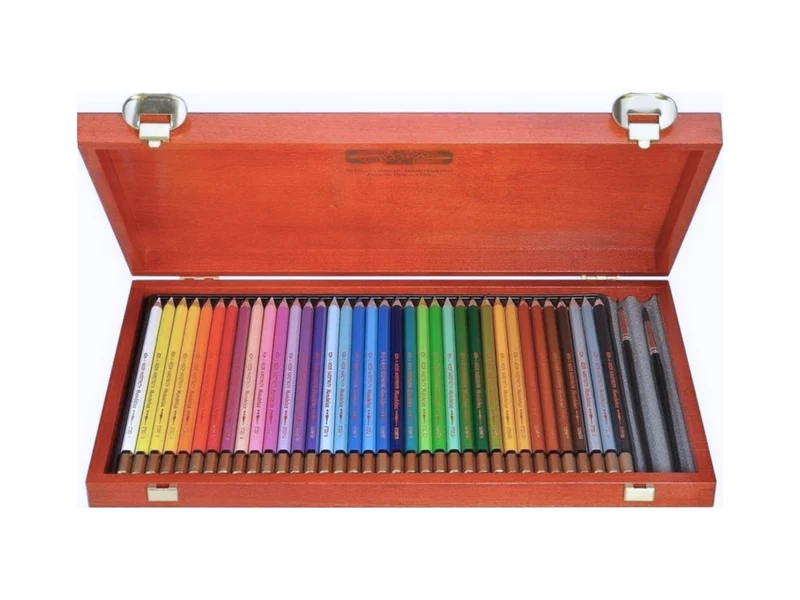 KOH-I-NOOR | Mondeluz Aquarellfarben Set 36 Stifte Holzkoffer