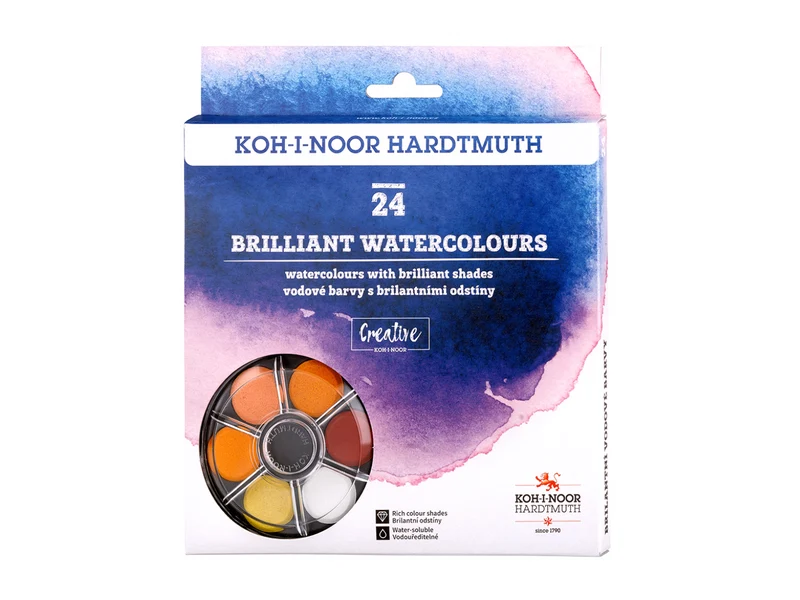 KOH-I-NOOR | Brillant Watercolours Wasserfarben Set 24 Farben