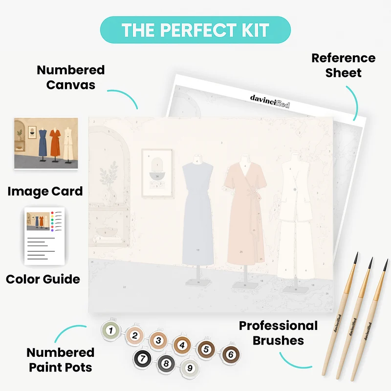 Boutique Mannequin Trio - Paint by Numbers Kit