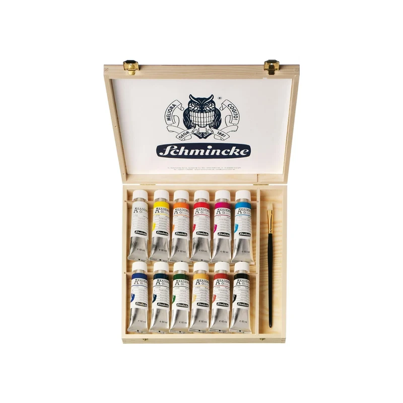 Schmincke | AKADEMIE Öl color Holzkasten 12 x 60ml
